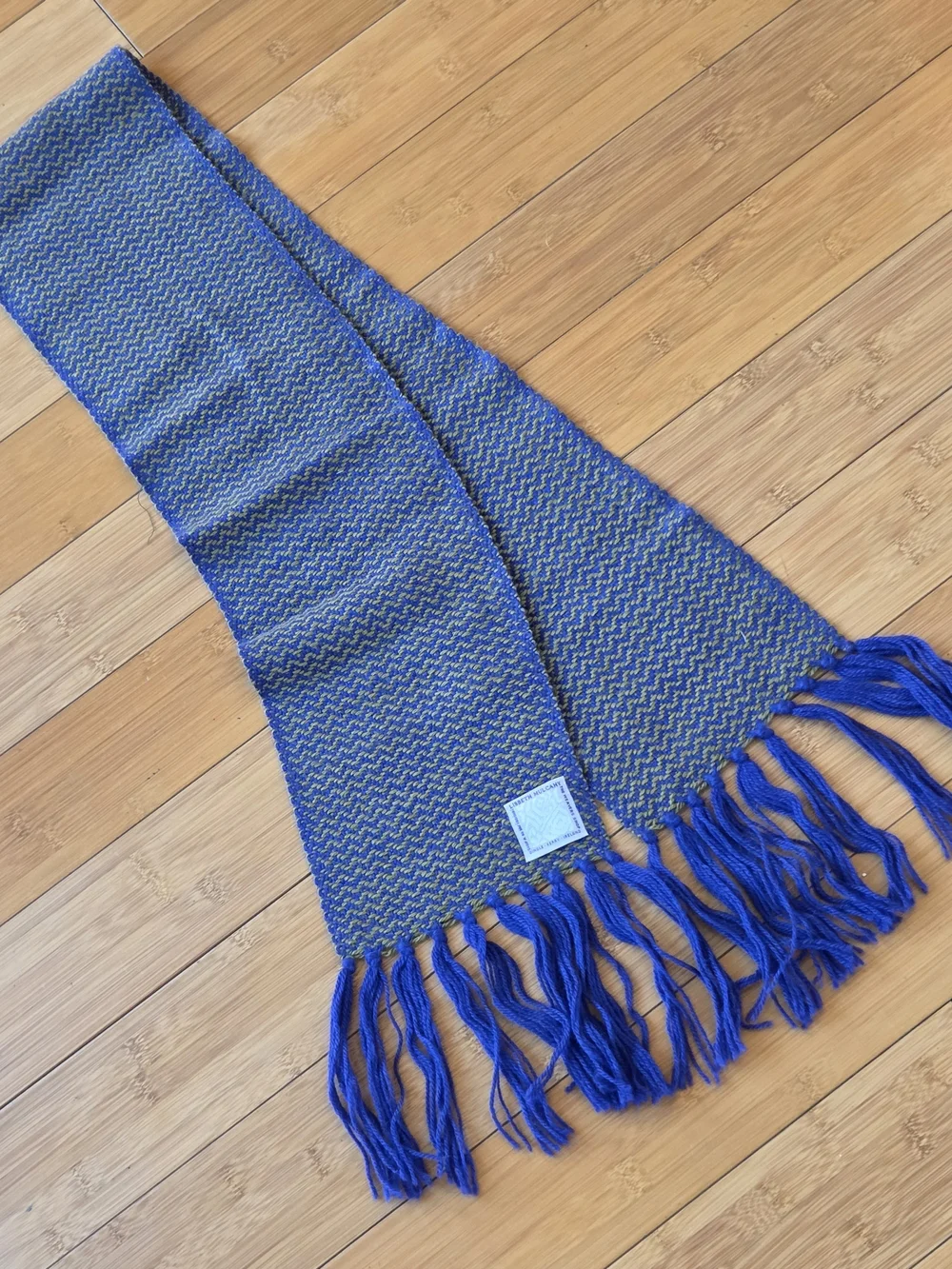 LISBETH MULCAHY Ireland Unisex Handwoven Alpaca Scarf Muffler Burple NWOT
